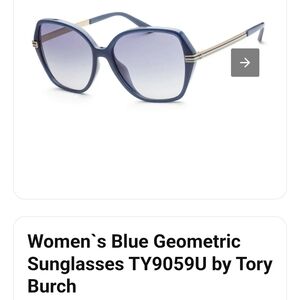 Tory Burch Women's Blue Geometric Sunglasses